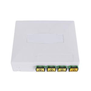 China 4 Core ABS Fiber Optic Termination Box White For Residential And Commercial Applications factory