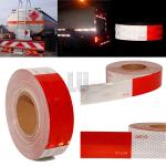 Self Adhesive Prismatic White Red High Visibility Reflective Tape For Truck