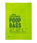 Green colour 100% biodegradable compostable Eco Friendly dog Poop Bags for pets