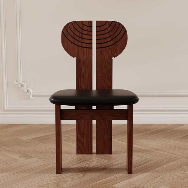 Modern Solid Wood Dining Chair Retro Leisure Style Hotel Coffee Shop Creative Design for Dining Room Furniture