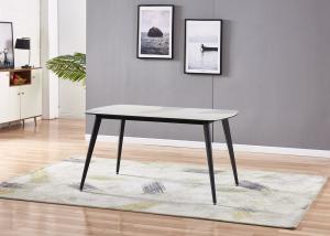 China Grey Rectangle Luxury Real Natural 50kgs Marble Top Dining Table factory