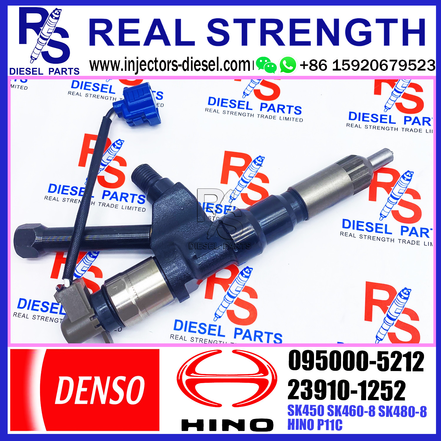 common rail injector 095000-5212 for HINO P11C 23910-1252