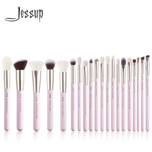 China Jessup 20pcs Pro Makeup Brushes Set Aluminium Ferrule Wood Handle factory
