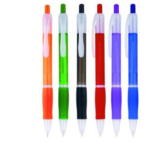 China soft grip rubber plastic ballpoint pen for gift use,logo printed rubber grip logo ball pen factory