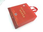 Customized Red Eco Non Woven Bags With Tote Handles Foldable Bag 100gsm