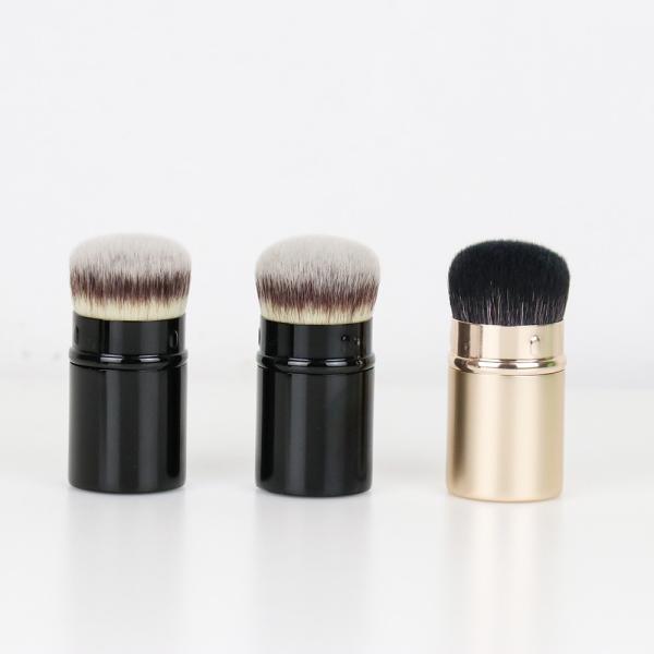 Powder Retractable Makeup Brush Aluminum Handle skin friendly