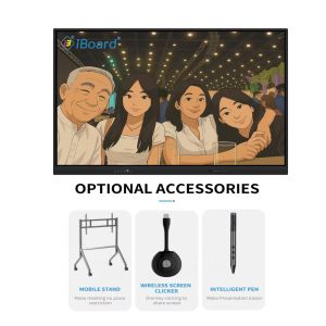 55 Inch Interactive Touch Screen Monitor with Updated AI Function for Smart