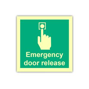 China ODM Warning PVC Photoluminescent Fire Signs Emergency Door Release Sign factory