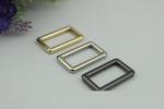 Wholesale bag hardware 32 mm gold zinc alloy metal adjustable square buckle for