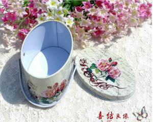 China 115 * 55 * 120mm Nestle Oval Shaped Coffee Tin Box With Printing / Embossing factory