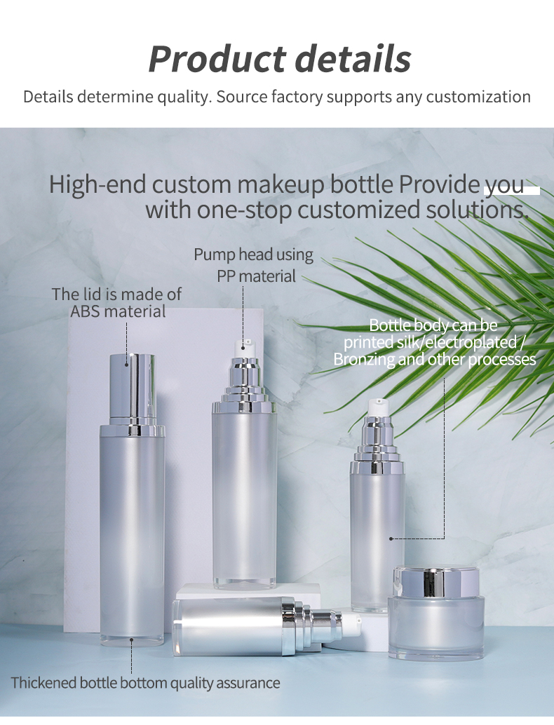 30g Cream Jar 50ml / 120ml Cosmetic Dropper Bottles Thick Wall Acrylic Skin Care Cosmetic Set