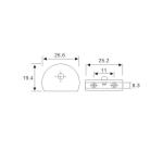Fixed Glass Holder YS-047S Zinc Alloy, for glass 6-8mm, finishing chrome or