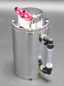 China Universal Chrome Round Shape Oil Catch Tank With 2 Bigger Fittings Replacement factory