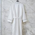 White Hotel Spa Robes 100% Cotton Waffle Bathrobe Hotel Yarn Dyed Oem Service