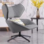 Metal Base Modern Leisure Chair 93cm Width Nordic Lazy Sofa Armchair