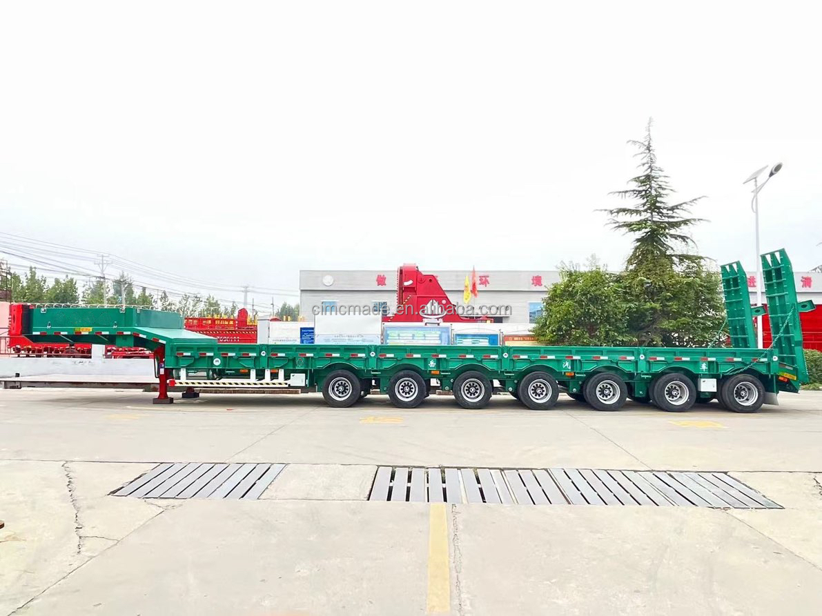 CIMC Heavy 6 Axle Low Bed Semi-Trailer Steel Material Truck Trailers with Performance