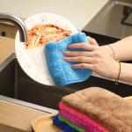Kitchen Dish Cloths Dish Towels Super Absorbent Coral Fleece Cloth Premium