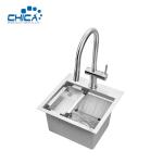 15x15x9cm Single Bowl Handmade House Kitchen Sink With Faucet Stainless Steel
