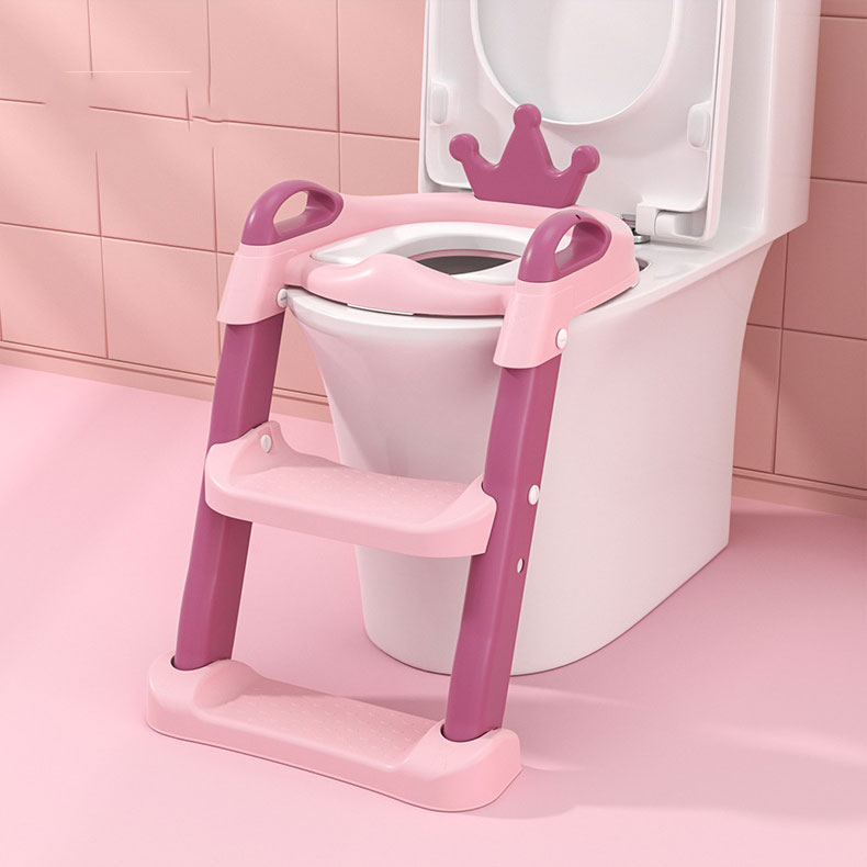 Anti-Slip Pad and Step Stool Included 2 in 1 Potty Training Toilet for Kids Animal Pattern Potty Seat