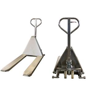 China Manual 1000kg Stainless Steel Pallet Truck Lifting Height 31.50'' factory