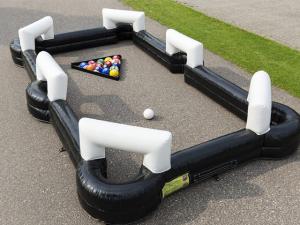 China Tdoor Sport Game Giant Snooker Football Inflatable Sports Arena Human Billiards factory