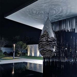 China Water Drop Modern Art Abstract Metal Sculptures Customized Size For Villa factory