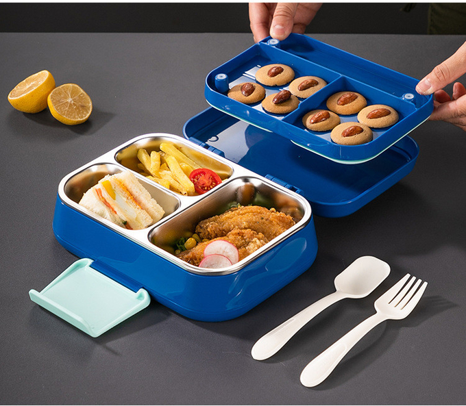 Food Container Storage and Transport Stainless Steel Lunch Box 1050ML with Leak Proof Feature