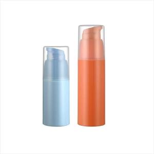 China Cylinder plastic cosmetic airless container 30ml 50ml PP PCR bottle factory