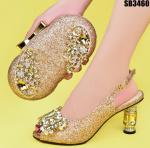 Supoo wedding shoes Italian ladies shoes matching bags high heel shoes Ghana