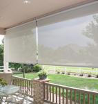 Anti Dust White Blockout Roller Blinds Motorized 100% polyester