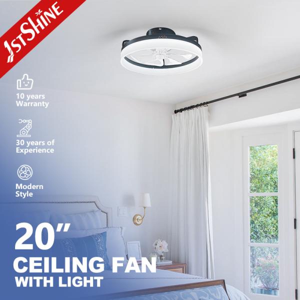 ABS Clear Plastic Blades 20 Inch Ceiling Fan with LED Light and Flush Mount