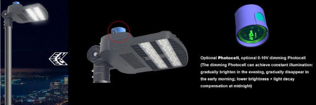 Energy Saving 3000K LED Roadway Light Fixtures Type Ⅲ 80*150° Beam Angle