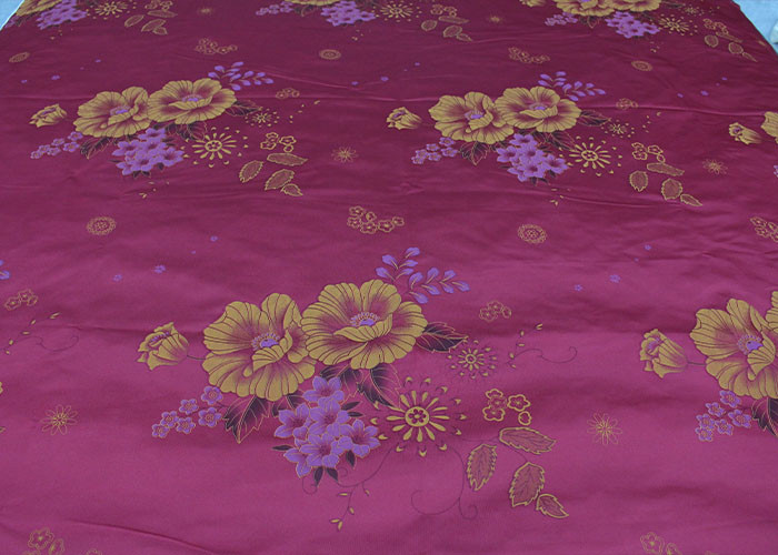 Skin Friendly Mattress Quilting Fabric Printed Bronzing Powder 110gram