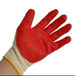 10 Gauge White Latex Coated Gloves Latex Dipped Work Gloves TC Seamless Liner