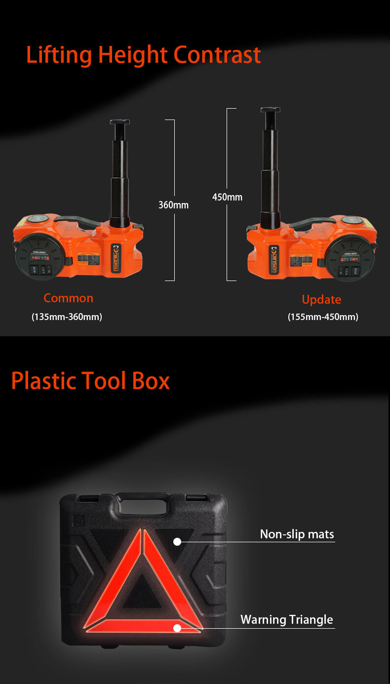 digital meter Electric Hydraulic Car Jack , 15A Cylindrical Hydraulic Jack