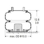 Double Convoluted Air Spring/Air Suspension 2B9-254/FD200-25 463 W01-358-6946