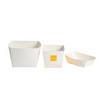 Disposable Food Coated Paper Takeaway Box With Ribbon For Hamburger Packaging