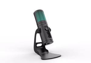 China Directional 14mm Condenser Capsule USB Recording Microphone With Mic Gain Knob factory