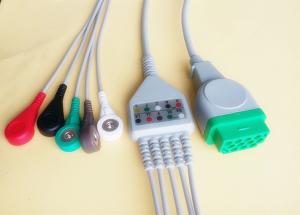 China GE - Marquette Responder ECG Cable And Leadwires , 11Pins Green Connector factory