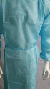 China Nonwoven SMS Disposable Isolation Gown Personal Protective Medical SMS Insolation Gown Disposable with elastic and knitted cuffs factory