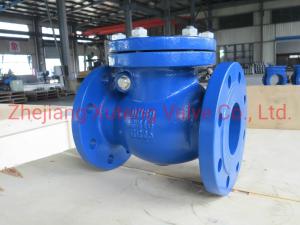 China Carbon Steel Body Flange Swing Check Valve Pn16 H44W with Reversing Flow Direction factory