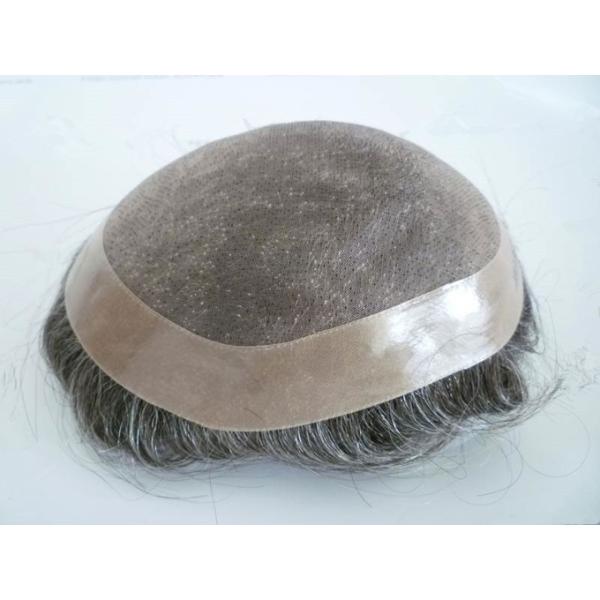 Natural Looking Men'S Toupee Men Hair Wig With Clips Attachment