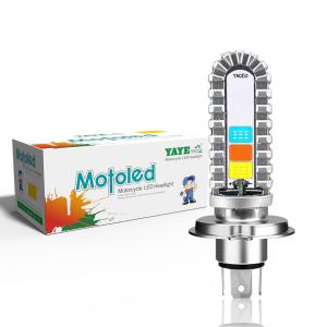 China Amber Motorcycle LED Headlight Bulb DC12V Red Blue White H4 Led Bulb Motorcycle factory