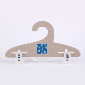 Recycled Paper Pants Hangers with Clips , Cardboard Clothes Hangers Customizable