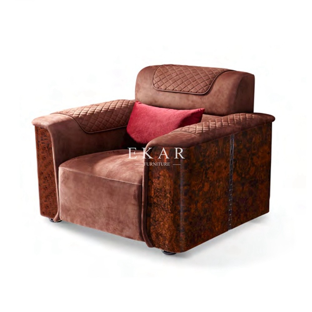 Italian 1 2 3 Seater Classic Upholstery Nubuck Leather European Sofa Set W006SF