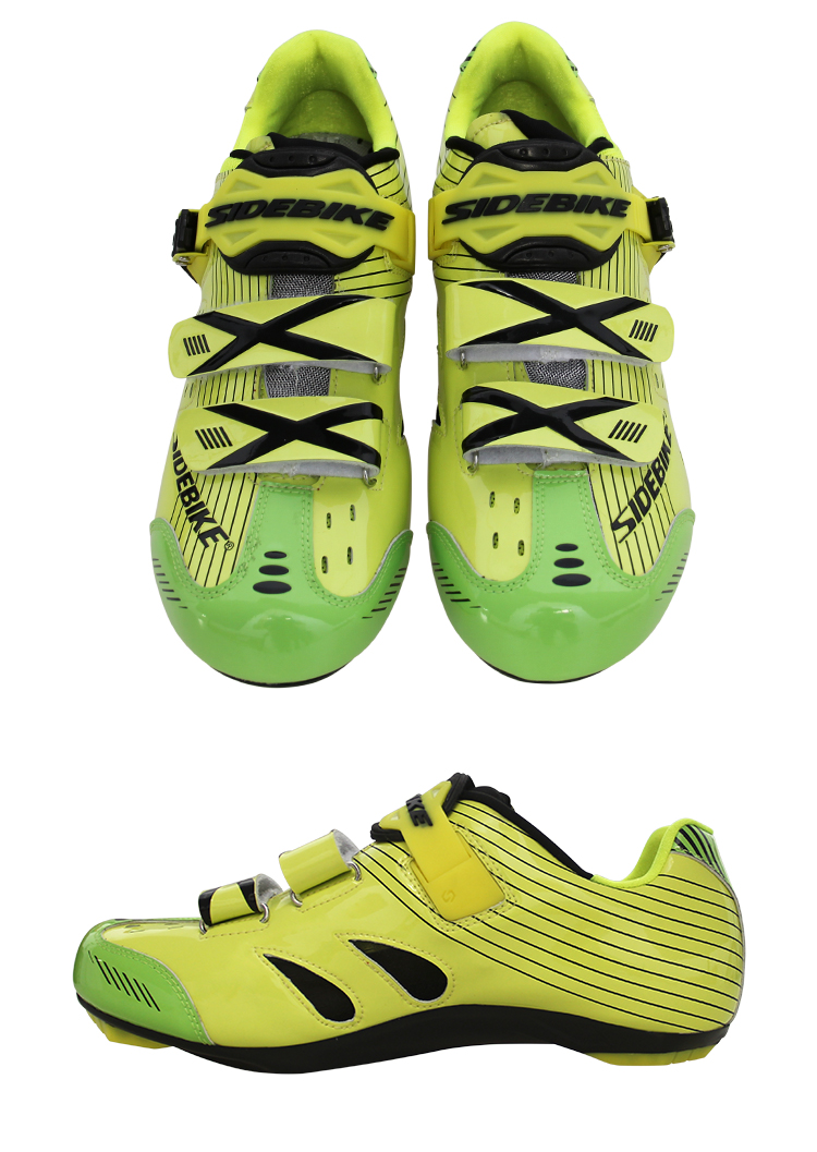 Anti Skid Fluorescent Cycling Shoes , Road Bike Riding Shoes Low Wind Resistance