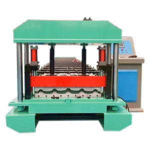 China Metal Iron Glazed Roof Tile Roll Forming Machine 0.3-0.8mm Thinckness factory
