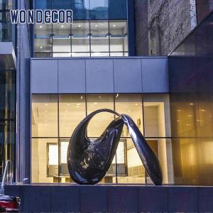 China Square Large Art Geometry Arc Stainless Steel Sculpture factory
