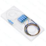 FTTH Mini Steel Tube Fiber Optic Splitter 1x16 PLC Splitter With SC UPC