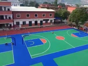 China 7 Layers PU Resins Outdoor Tennis Court Surfaces Durable High Ductility factory